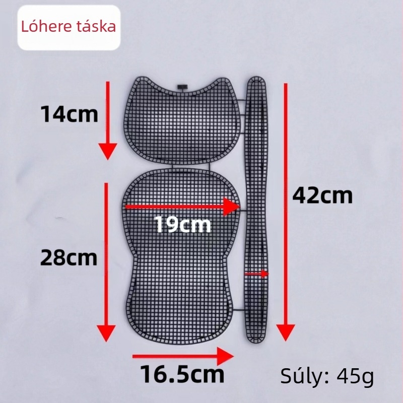 Kézzel szőtt crossbody saddle táska műanyag hálóval, PE anyag; városi egyszerű stílus; nyár 2023; mindennapi viselés