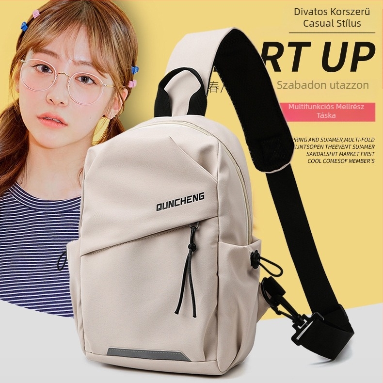 Nylon egy vállon átívelő crossbody táska, uniszex, modell 5030, poliészter bélés, kültéri sportokra