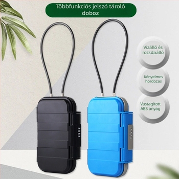 Hordozható telefon- és értéktárgyak tároló doboz számzáras zárral, modell G13, ABS műanyag