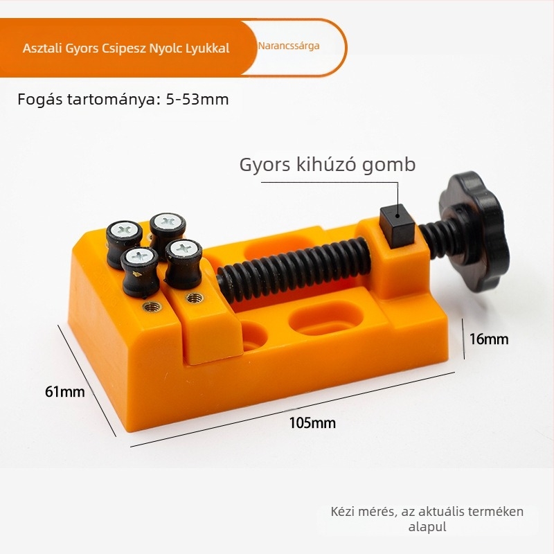 Mini asztali szorító | Down's márka | ABS mérnöki műanyagok | 229,4 g | 110-es specifikáció | befogó eszköz