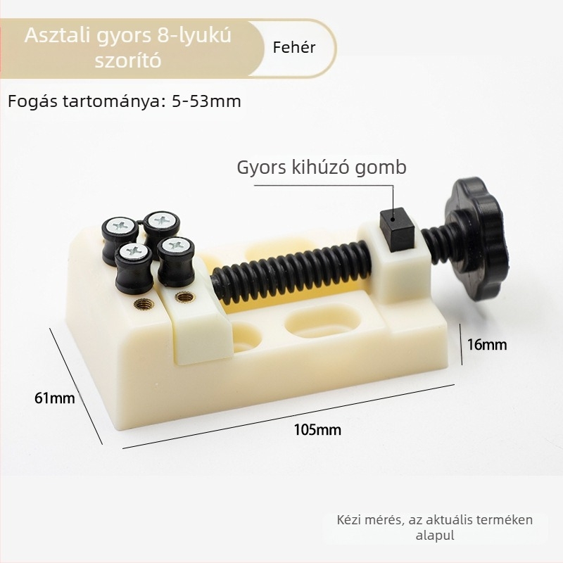 Mini asztali szorító | Down's márka | ABS mérnöki műanyagok | 229,4 g | 110-es specifikáció | befogó eszköz