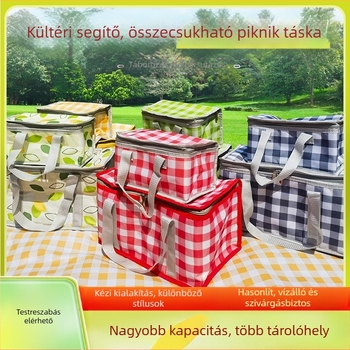Piknik táska szigeteléssel (Anyag: Oxford vászon; Stílus: Modern, négyzetes; Kategória: Ice pack, Piknik táska; Eredet: Wenzhou; Bevezetés: 2024 nyár)