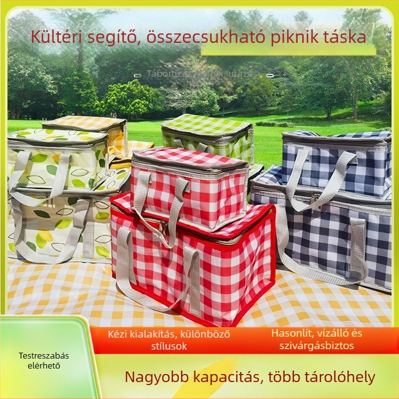 Piknik táska szigeteléssel (Anyag: Oxford vászon; Stílus: Modern, négyzetes; Kategória: Ice pack, Piknik táska; Eredet: Wenzhou; Bevezetés: 2024 nyár)