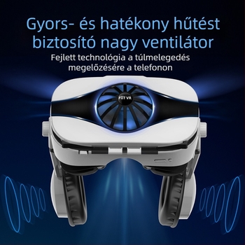 FIITVR 5F VR szemüveg, all-in-one fejre szerelhető készülék, ABS, 357 g, Android, iOS és Windows Mobile kompatibilis