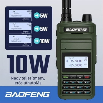 Baofeng P15UV tengeri kézi rádió, vízálló, 8000mAh akkumulátor, kijelző, 1,5–3 km hatótávolság