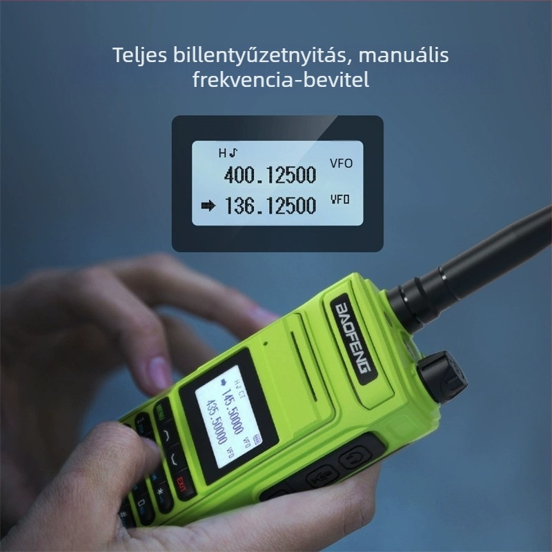 Baofeng P15UV tengeri kézi rádió, vízálló, 8000mAh akkumulátor, kijelző, 1,5–3 km hatótávolság