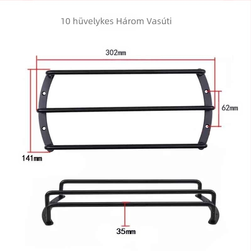 Univerzális vasból készült autóklaxon fedél díszgyűrűvel és klaxon védőrúddal, Márka M