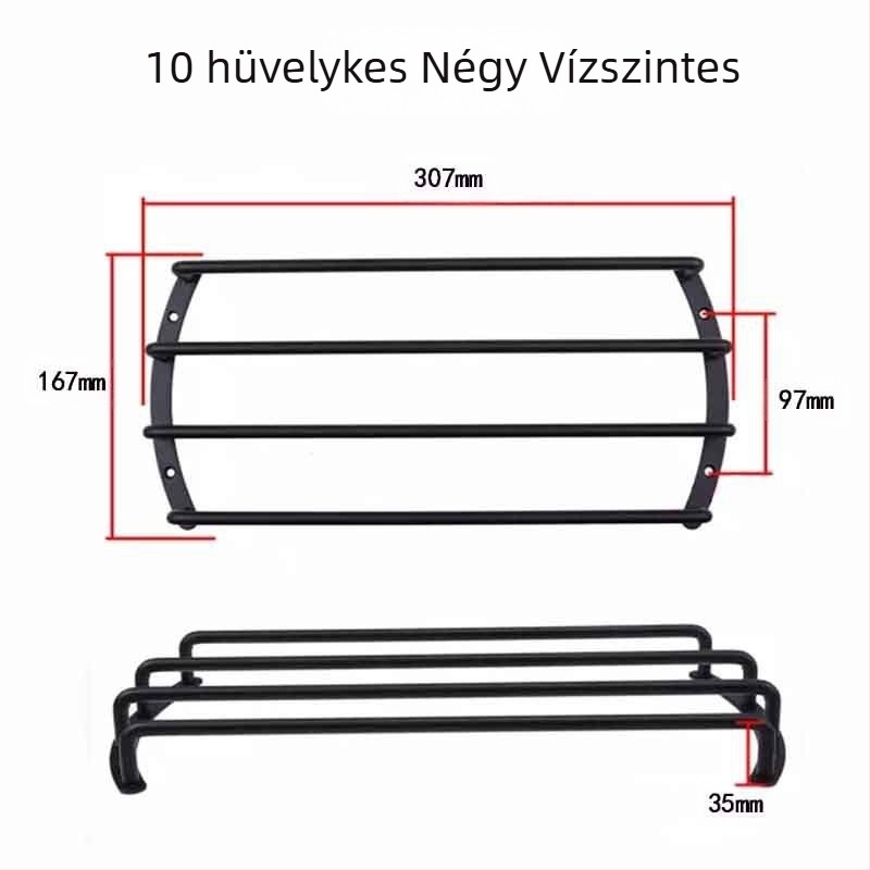 Univerzális vasból készült autóklaxon fedél díszgyűrűvel és klaxon védőrúddal, Márka M