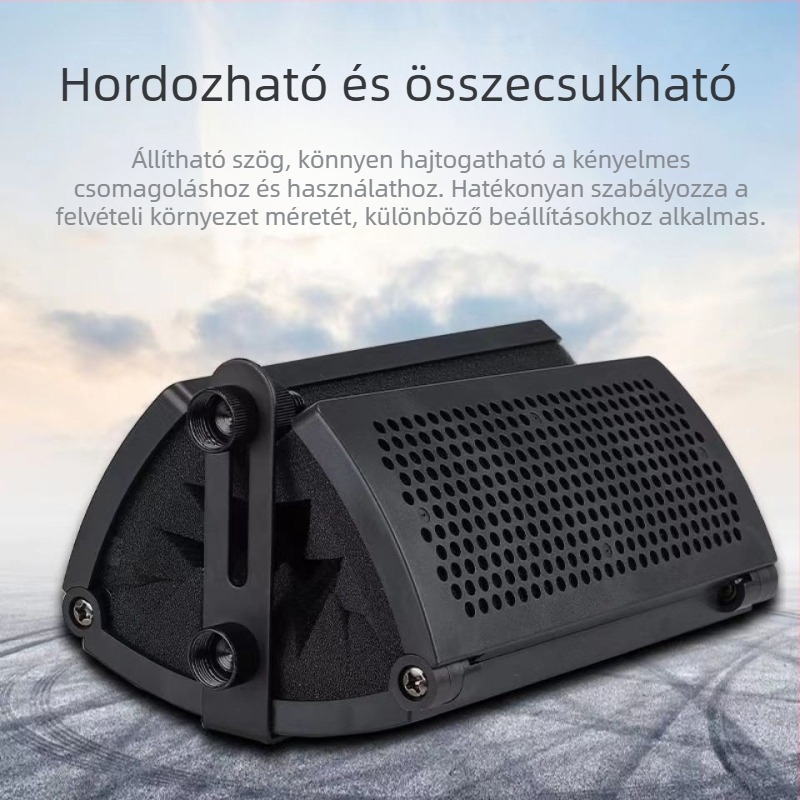 Hang- és vizuális kiegészítők: YALIMIC Mini háromajtós hangszigetelő mikrofonvédő