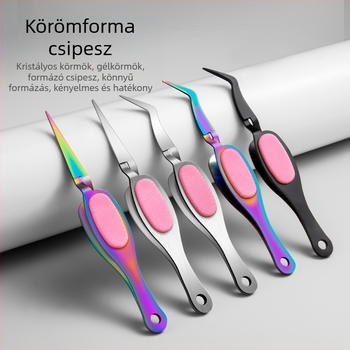 Körömformázó csipesz rozsdamentes acélból - Körömformázó készlet, 24 g, privát címkével