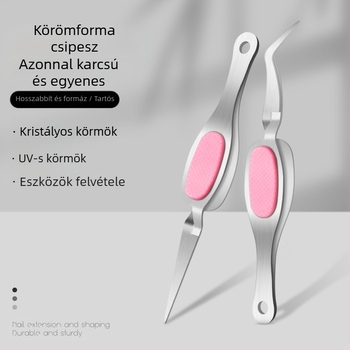 Körömformázó csipesz rozsdamentes acélból - Körömformázó készlet, 24 g, privát címkével