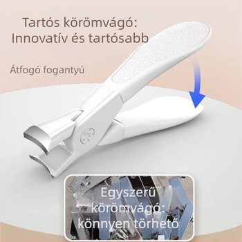 Körömvágó vastag és kemény körmökhoz, rozsdamentes acélból, hordozható, 500 darabos csomag