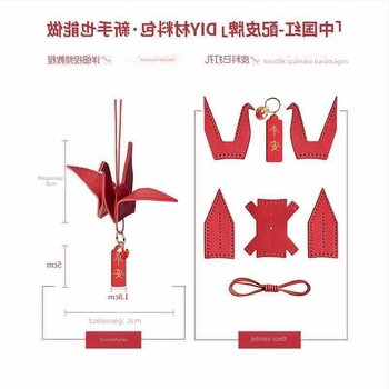 DIY bőrből készült autófüggő készlet – rajzfilm stílus, aroma, belső dekoráció