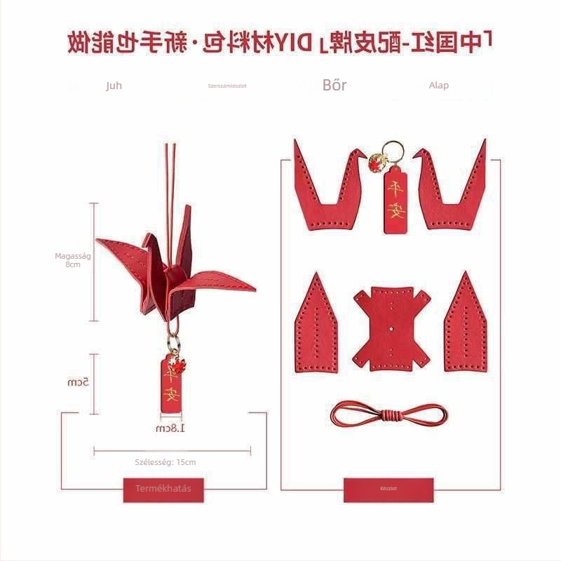 DIY bőrből készült autófüggő készlet – rajzfilm stílus, aroma, belső dekoráció