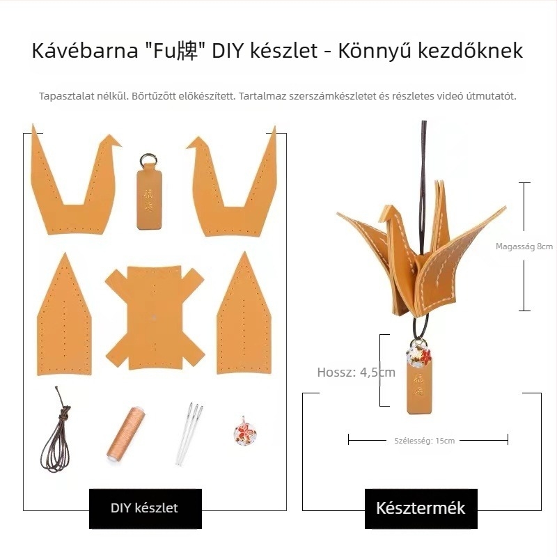 DIY bőrből készült autófüggő készlet – rajzfilm stílus, aroma, belső dekoráció