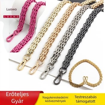 Öt soros fém lánc táska vállpánthoz — kopásálló, saját márka, 2023 nyara