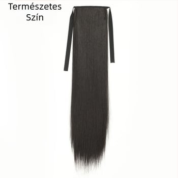 Paróka farkival — kettős farok, hosszú egyenes haj, szintetikus szálak, hőálló, nem festhető