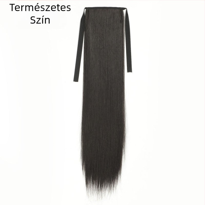 Paróka farkival — kettős farok, hosszú egyenes haj, szintetikus szálak, hőálló, nem festhető