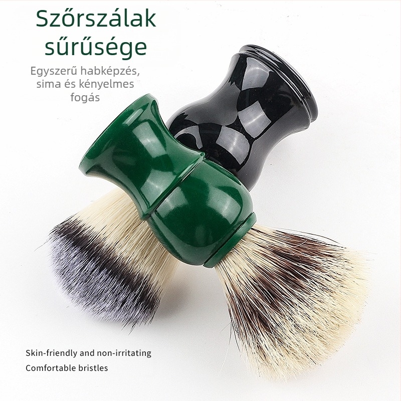 Szakáll- és borotvahabos tál és ecset készlet, műanyagból, 100 ml kapacitás