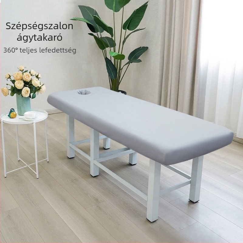 Therápia-masszázságyhoz tervezett lyukas vastagított lepedő, csúszásmentes, nem tapad, újrafelhasználható, négy évszak