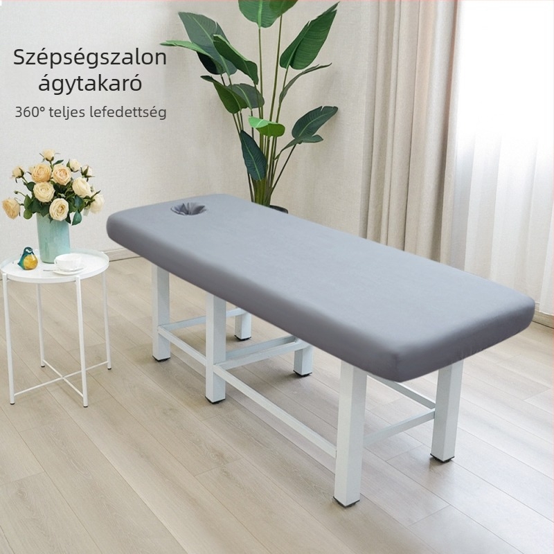 Therápia-masszázságyhoz tervezett lyukas vastagított lepedő, csúszásmentes, nem tapad, újrafelhasználható, négy évszak