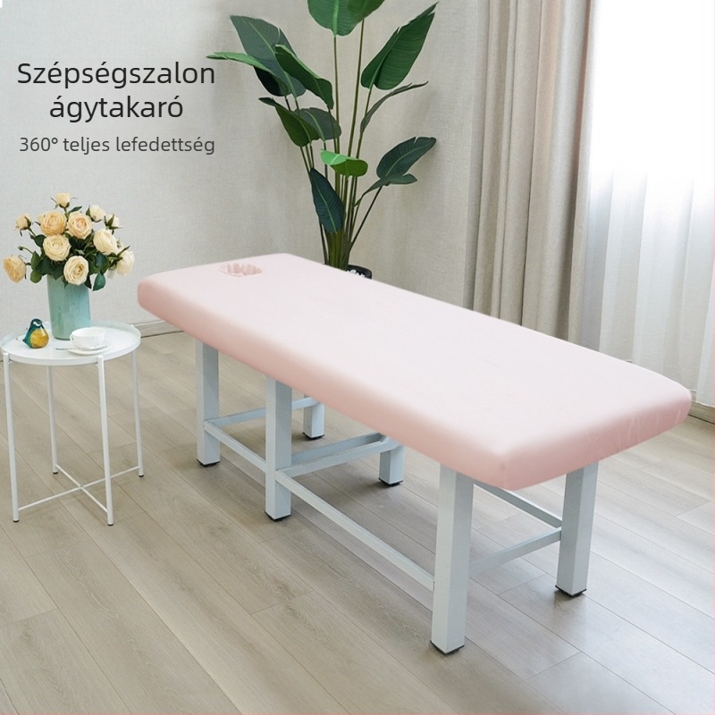 Therápia-masszázságyhoz tervezett lyukas vastagított lepedő, csúszásmentes, nem tapad, újrafelhasználható, négy évszak