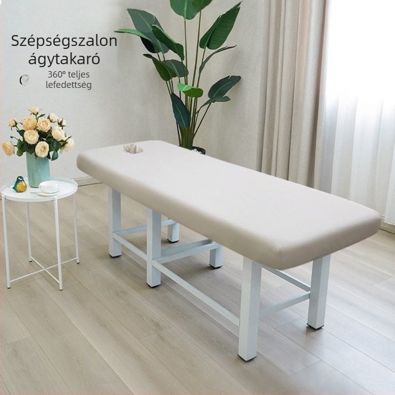 Therápia-masszázságyhoz tervezett lyukas vastagított lepedő, csúszásmentes, nem tapad, újrafelhasználható, négy évszak
