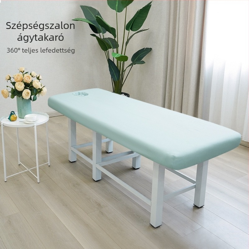 Therápia-masszázságyhoz tervezett lyukas vastagított lepedő, csúszásmentes, nem tapad, újrafelhasználható, négy évszak