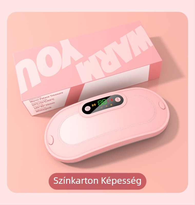 Hasfűtő öv rezgő masszázzsal, modell Y20, újratölthető, időzítő funkció, hőmérséklet 50–60°C
