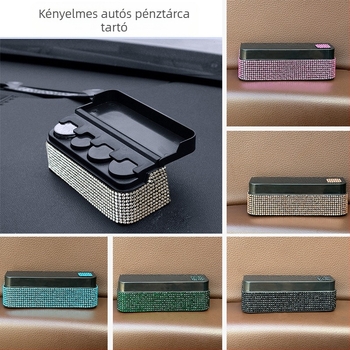 Autómoneták tároló doboza gyémántos dizájnnal – mini készpénz- tároló, kreatív aprópénz rendező, Anyag: Műanyag, Modell: 032, Márka: Shangchuang
