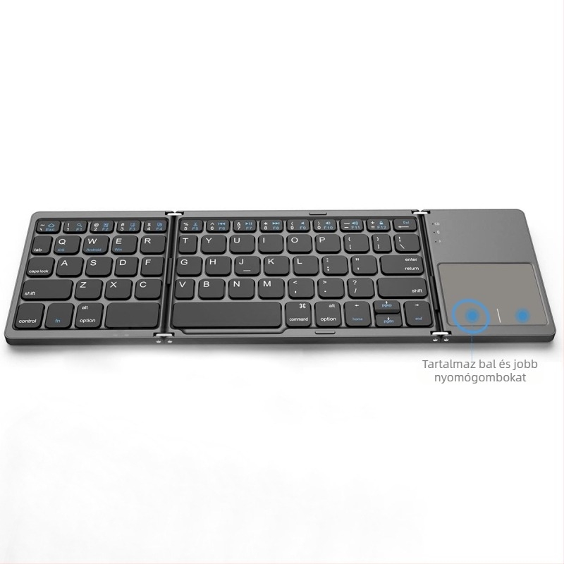 B033plus vezeték nélküli Bluetooth billentyűzet tabletekhez – ergonómikus kialakítás, logónyomtatás elérhető, tablet-kompatibilitás, Bluetooth interfész