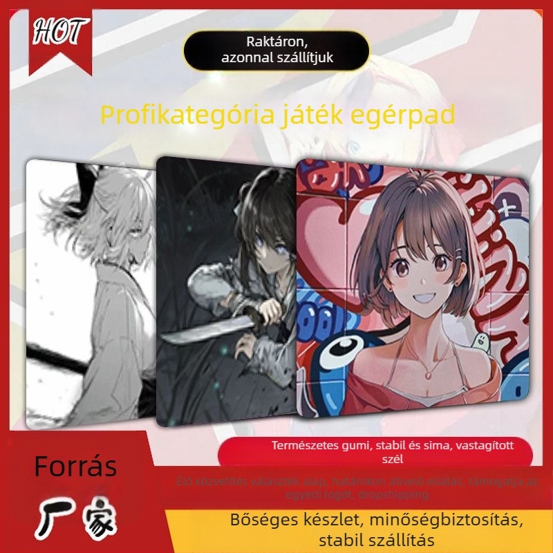 Egérpad - kis gumialátét, csúszásmentes, megmunkált, logó nyomtatott, testreszabható rajzok szerint