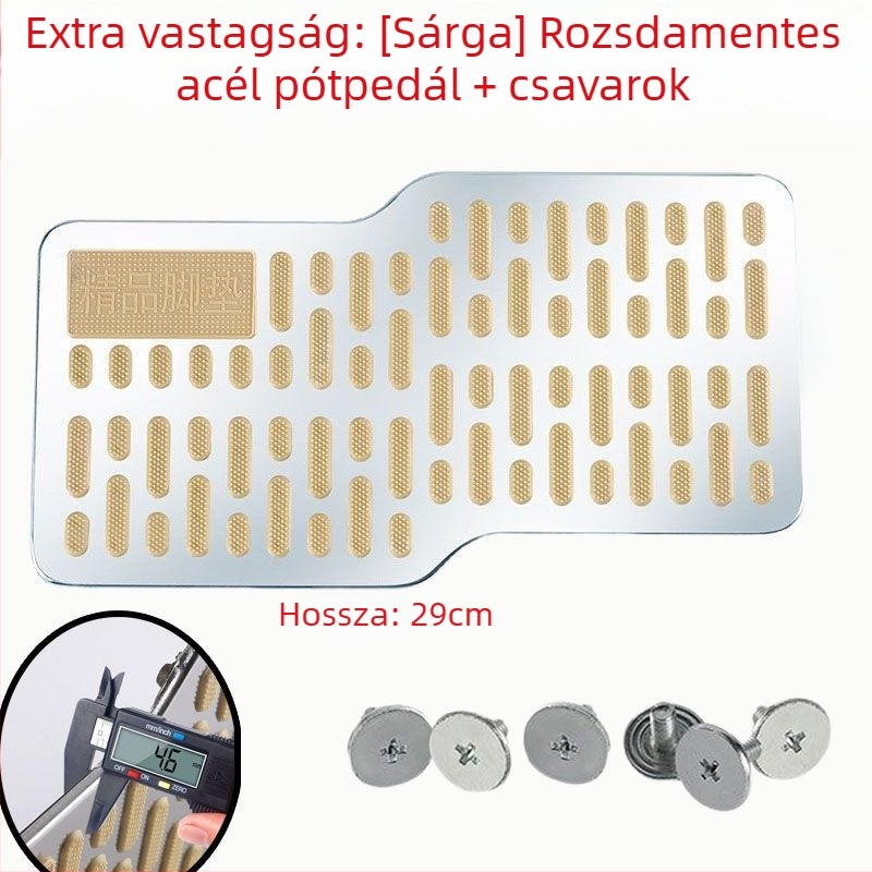 Rozsdamentes acél autóvezető lábpedál, csúszásmentes, kopásálló lemez