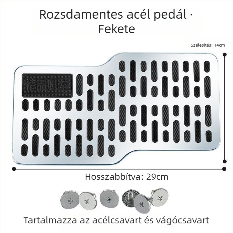 Rozsdamentes acél autóvezető lábpedál, csúszásmentes, kopásálló lemez