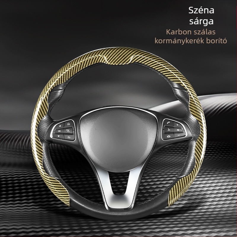 Autó kormánykerék borító műbőrből, univerzális illeszkedés, négy évszakos, üzleti stílus, márka Xingyue