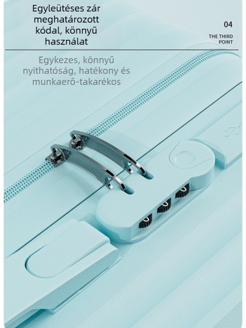 Diák bőrönd – ABS+PC anyag, vízálló, kopásálló, USB-port, jelszavas zár