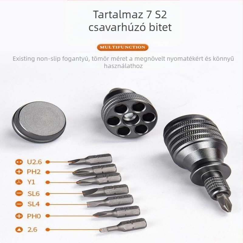 7-in-1 mágneses króm-vanádium csavarhúzó készlet mobil javításokhoz (szigetelés nélküli, 0,12 kg)