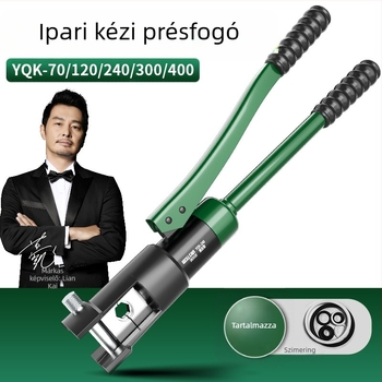 Volvan hidraulikus crimpelőfogó elektromunkásoknak, integrált kialakítás, erőfeszítés-megtakarítás, súly 10, anyag: speciális acél