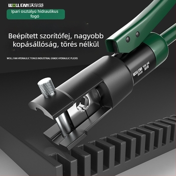 Volvan hidraulikus crimpelőfogó elektromunkásoknak, integrált kialakítás, erőfeszítés-megtakarítás, súly 10, anyag: speciális acél