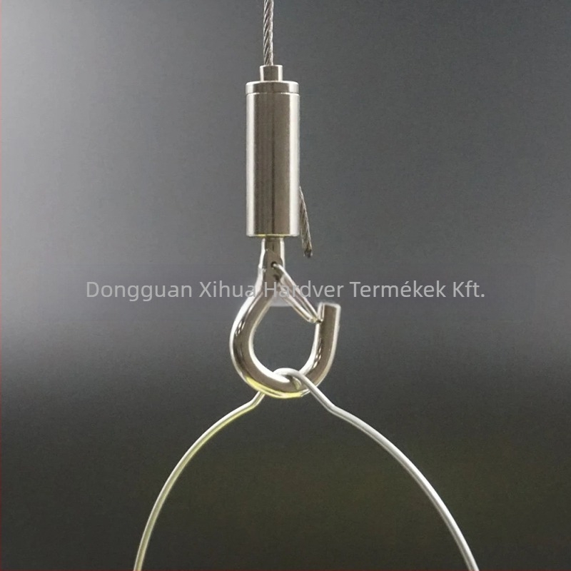 Hiwa XH-2024041501 Rozsdamentes acélból készült zár, biztonsági horoggal, állítható kampó reklámfeliratok megvilágításához