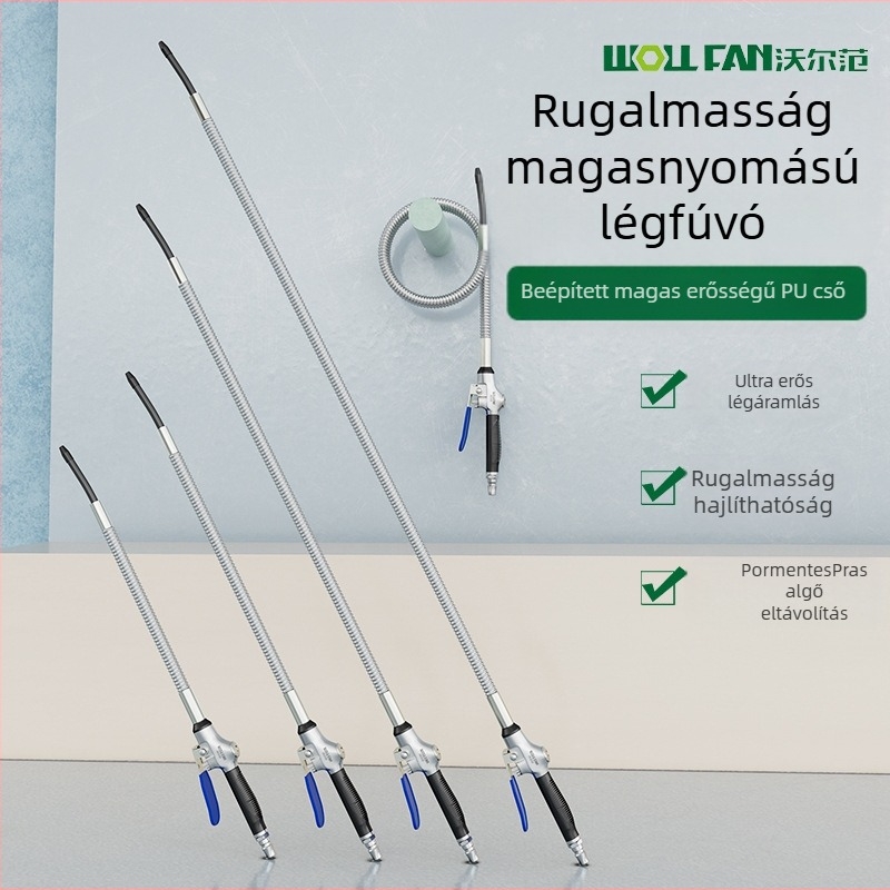 Wallvan állítható porfújó pisztoly – univerzális pneumatikus porfújó, ötvözet test, tisztításra és por eltávolításra