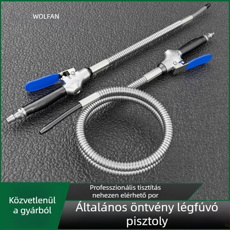 Wallvan állítható porfújó pisztoly – univerzális pneumatikus porfújó, ötvözet test, tisztításra és por eltávolításra
