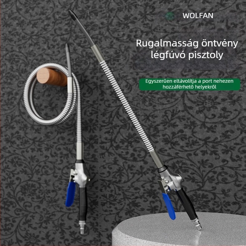 Wallvan állítható porfújó pisztoly – univerzális pneumatikus porfújó, ötvözet test, tisztításra és por eltávolításra