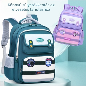 Általános iskolai hátizsák Big Tail Cat 6917, Oxford anyag, légáteresztő, vízálló, kopásálló, ívelt vállpánt