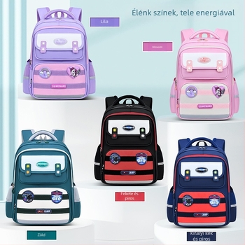 Általános iskolai hátizsák Big Tail Cat 6917, Oxford anyag, légáteresztő, vízálló, kopásálló, ívelt vállpánt