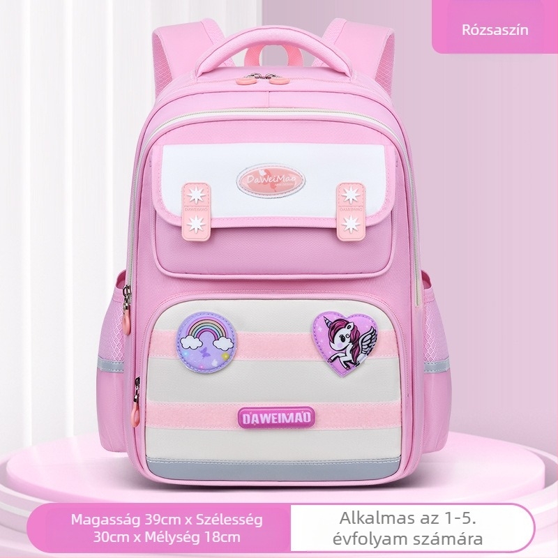 Általános iskolai hátizsák Big Tail Cat 6917, Oxford anyag, légáteresztő, vízálló, kopásálló, ívelt vállpánt