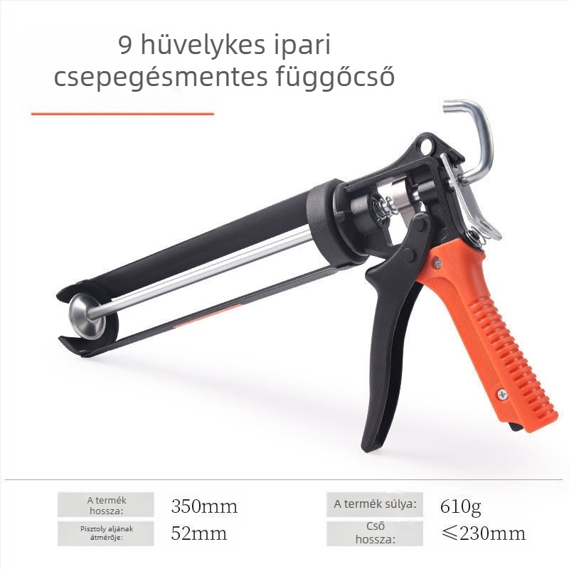 Üvegszilikon ragasztópisztoly – takarékos háztartási modell (Sorozat: Glass glue gun; Maximális nyomás: 0-999; Tömeg: 0-550)