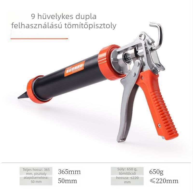 Üvegszilikon ragasztópisztoly – takarékos háztartási modell (Sorozat: Glass glue gun; Maximális nyomás: 0-999; Tömeg: 0-550)
