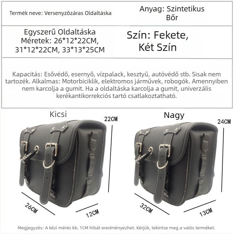 Motorkerékpár oldaltáska - bőr, DUKE.ARMOR, Lovag csomag, 21152193301, Testreszabható feldolgozás