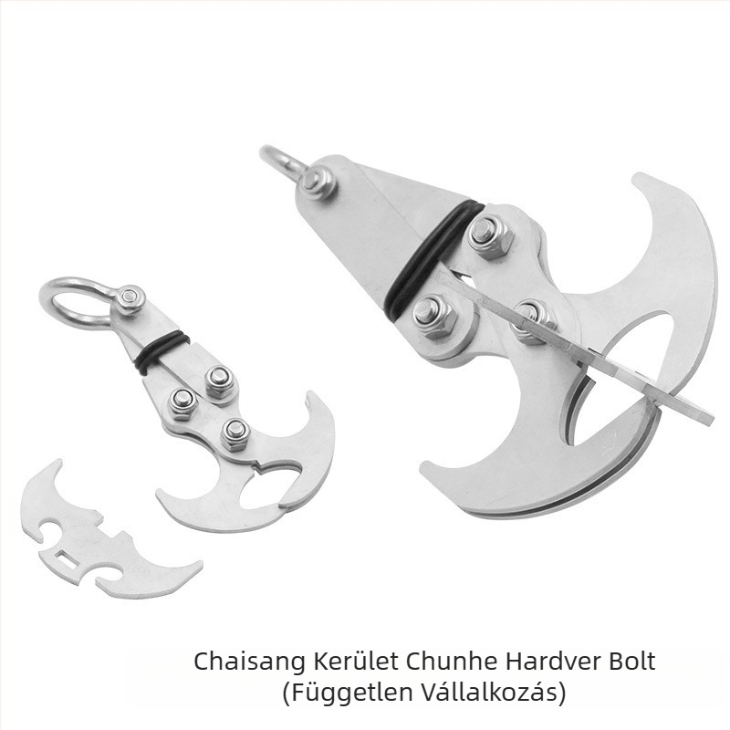 Rozsdamentes acél kültéri hegymászó kampó összecsukható feloldó mechanizmussal és gravitációs funkcióval